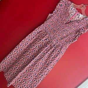 NWOT J. Crew Factory Pink Floral Midi Dress